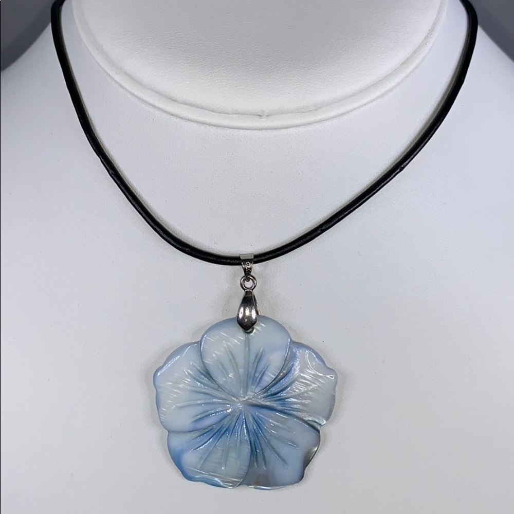 Vtg 18k GP Mother of Pearl Necklace